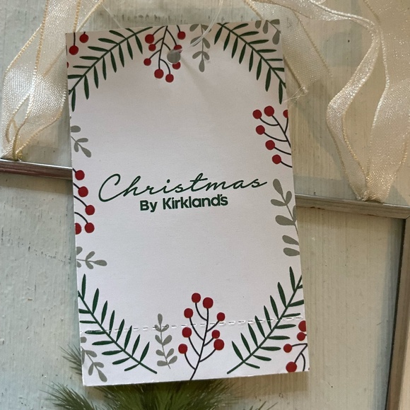 SET OF 2 KIRKLANDS GLASS TREE XMAS ORNAMENTS NWT - Picture 11 of 12